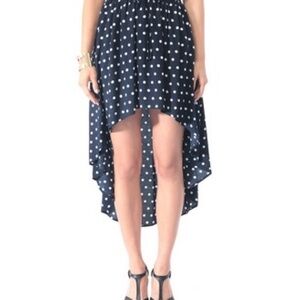 Forever 21 Black Asymmetrical Midi Skirt